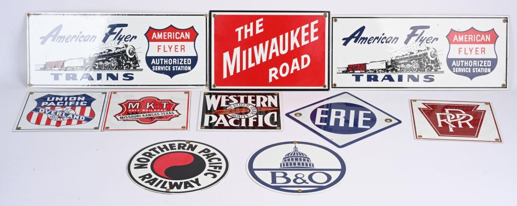 10- MODERN PORCELAIN TRAIN SIGNS (1 of 4)