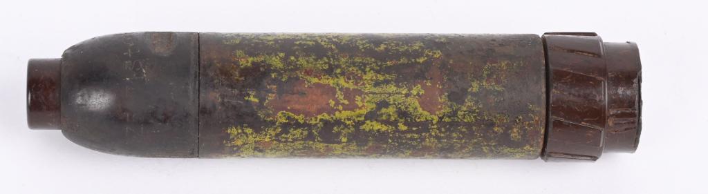 WWII NAZI GERMAN RIFLE GRENADE FOR K98 CDO 44 CODE: WWII Nazi German 98K Rifle Grenade and is coded cdo 44 and measuring 5 1/2 inches tall and still retains most of the original green paint. Excellent The Schiessbecher (German spelling: Schießbech