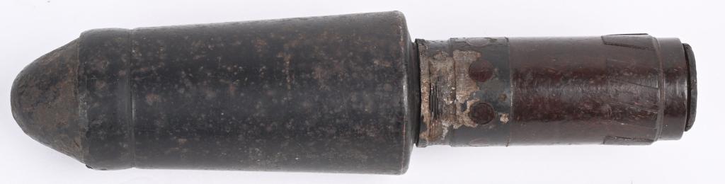 WWII NAZI GERMAN ANTI TANK RIFLE GRENADE WW2 CPK42: WWII Nazi German 98K Anti Tank Rifle Grenade and is coded CPK 1942 dated and measuring 7 1/4 inches tall and still retains most of the original finish. Excellent The Schiessbecher (German spelling: Sc