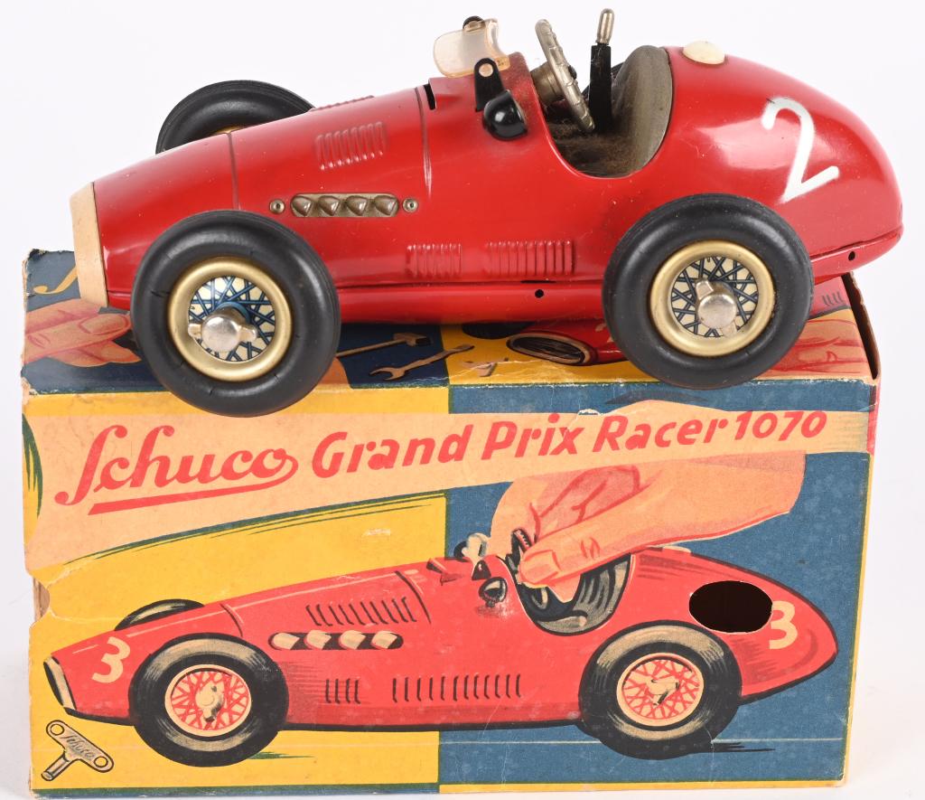 SCHUCO WINDUP GRAND PRIX RACER 1070 w/ BOX: All original and works. Boxed 6" Excellent