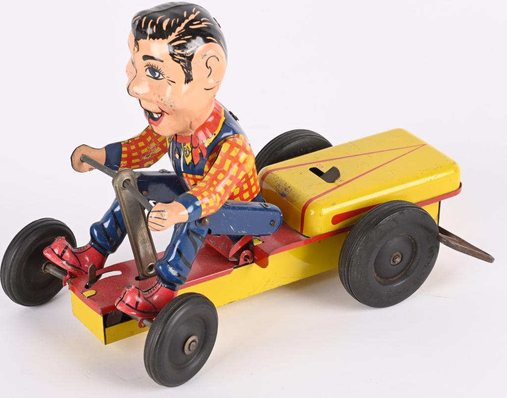 NYLINT WINDUP HOWDY DOODY PUMP MOBILE: All original with nice colors. Windup works. 9" Excellent