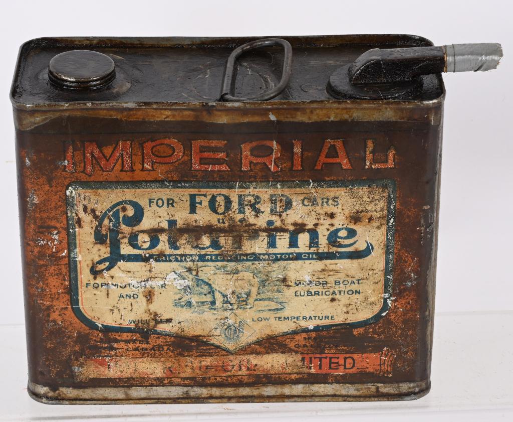 Polarine Motor Oil Imperial Gallon Metal can (1 of 4)