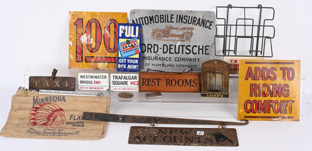 Box Lot of Advertising Signs & More (1 of 11)