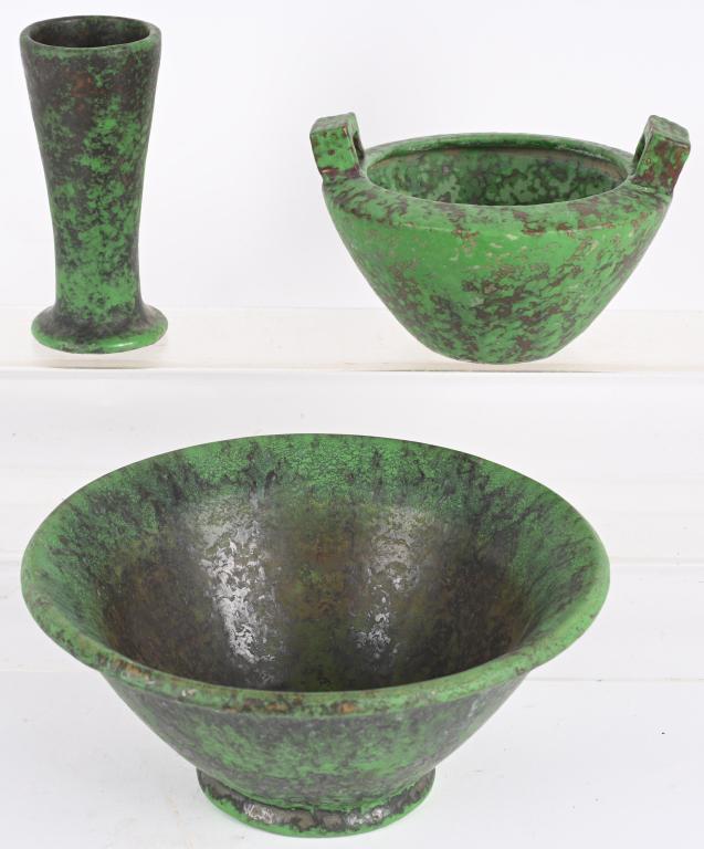 3-Pieces of Weller Coppertone Pottery (1 of 7)