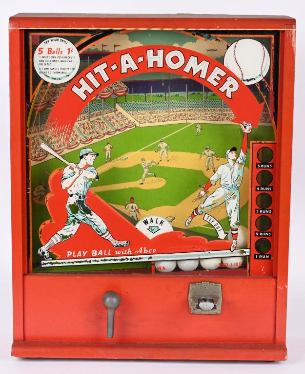 ABCO 1c HIT A HOMER BASEBALL SKILL GAME (1 of 3)
