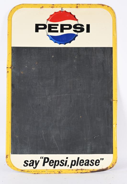 PEPSI TIN CHALKBOARD SIGN (1 of 2)