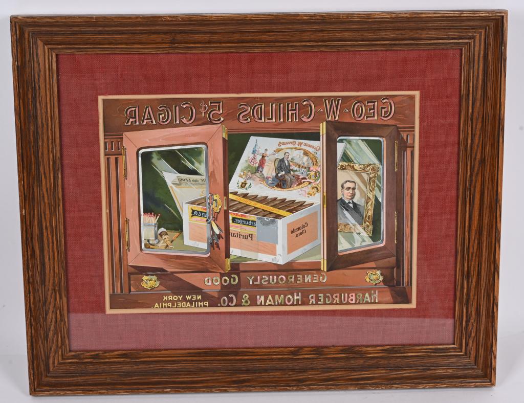 GEORGE W. CHILDS CIGAR REVERSE PRINTER’S PROOF (1 of 2)