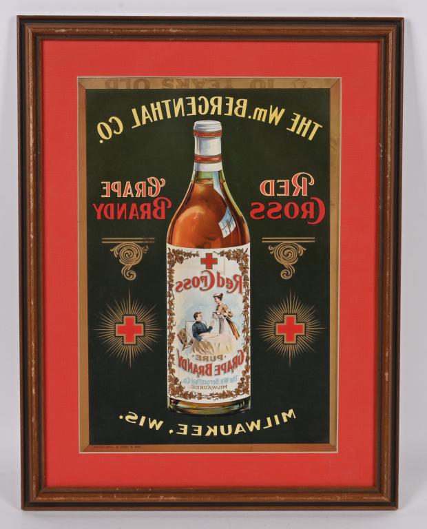RED CROSS GRAPE BRANDY ADVERTISING PRINTERS PROOF (1 of 2)