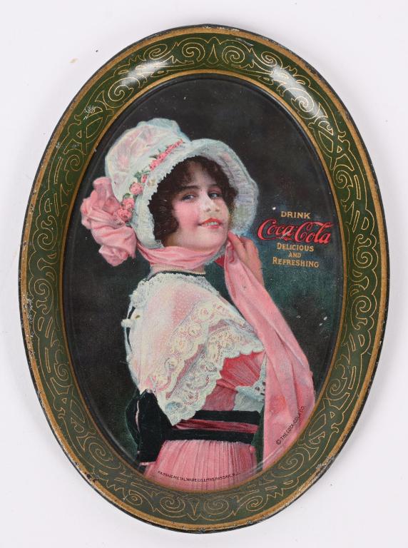 COCA-COLA TIP TRAY, BETTY, C 1906 (1 of 2)