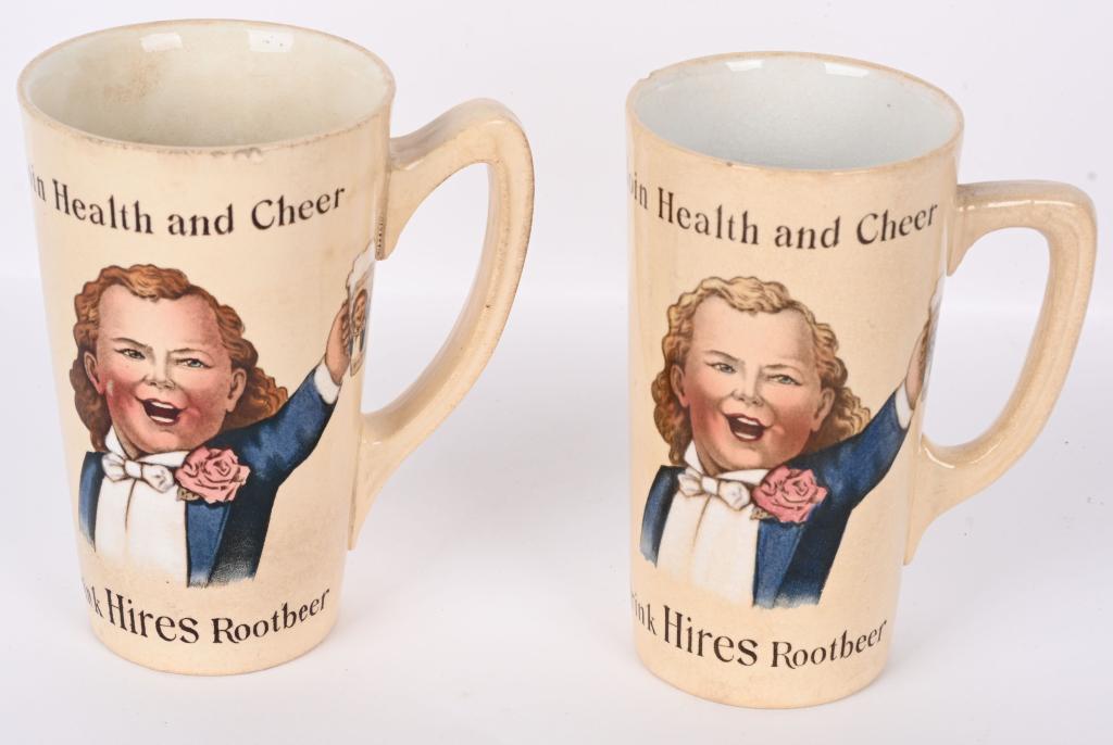 2- EARLY METTLACH HIRES ROOTBEER MUGS (1 of 3)