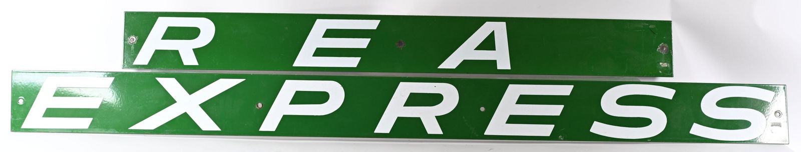 REA EXPRESS 2-PIECE PORCELAIN SIGN (1 of 3)