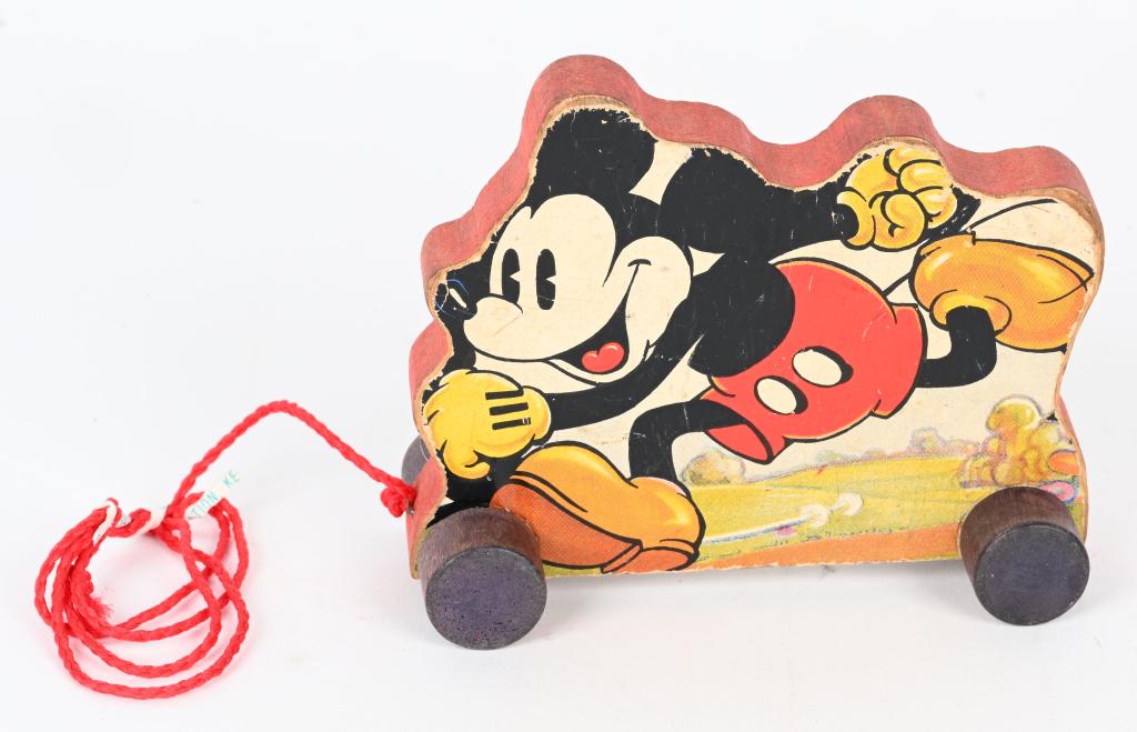 WDE FISHER PRICE MICKEY MOUSE: Walt Disney Enterprises Mickey Mouse. All original with nice colors. 6" Excellent
