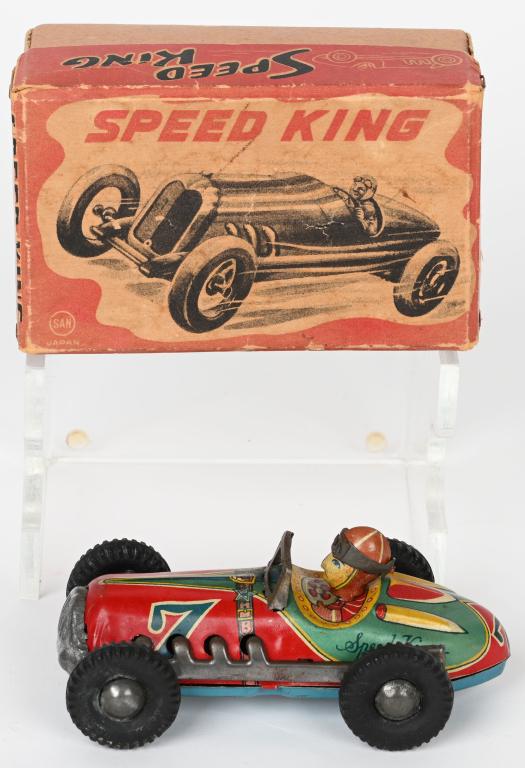 JAPAN TIN FRICTION #7 SPEED KING RACER w/ BOX (1 of 9)