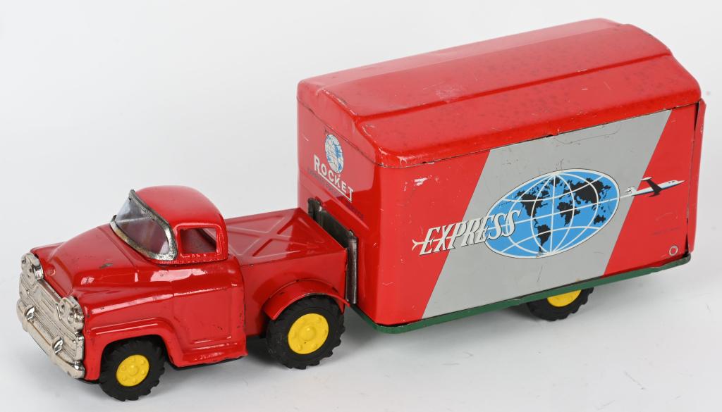 JAPAN TIN FRICTION ROCKET EXPRESS TRUCK (1 of 5)