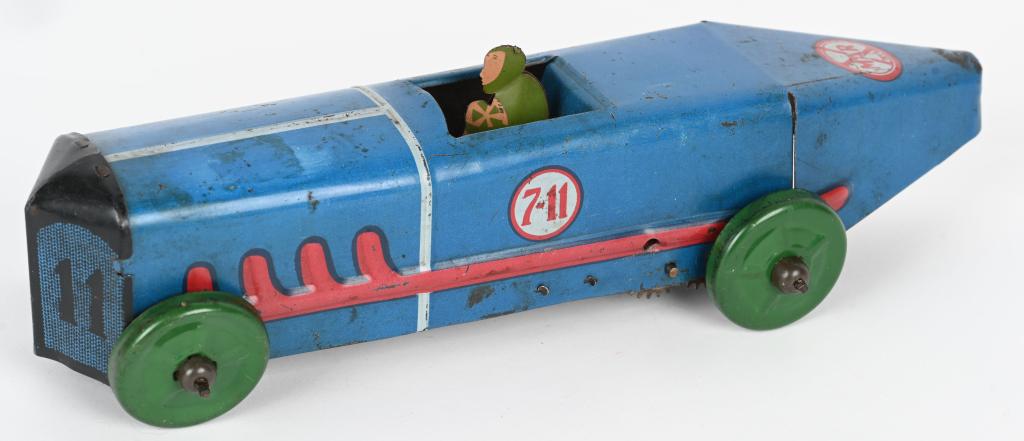 MARX TIN WINDUP #7-11 GIANT KING RACER (1 of 6)