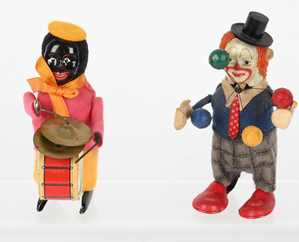 SCHUCO WINDUP BLACK DRUMMER & CLOWN JUGGLER (1 of 5)