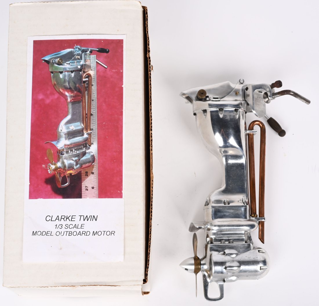 Clarke Twin Outboard Motor Scale Model