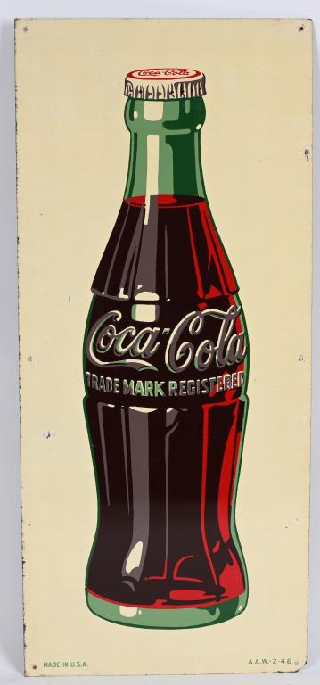 COCA COLA BOTTLE WHITE SST SIGN (1 of 3)