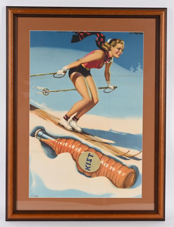 KIST GIRL SKIING ADVERTISING POSTER (1 of 3)