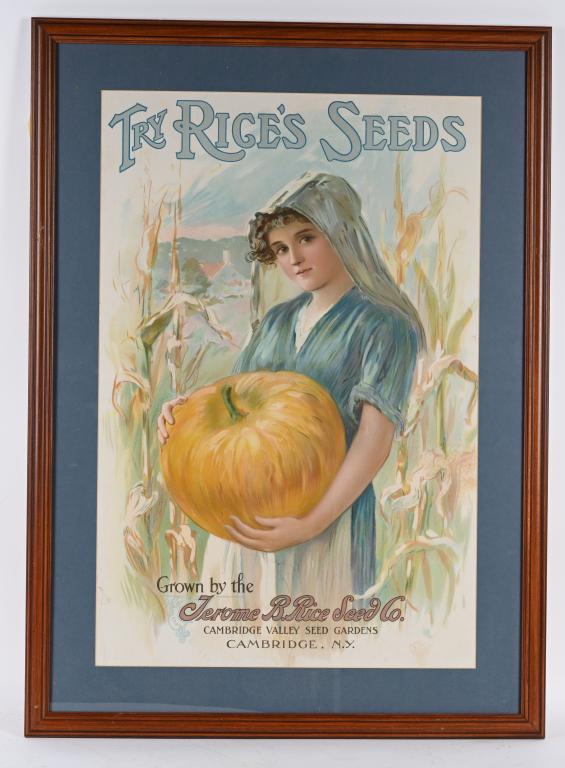 RICE'S SEEDS CO. ADVERTISING LITHO (1 of 3)