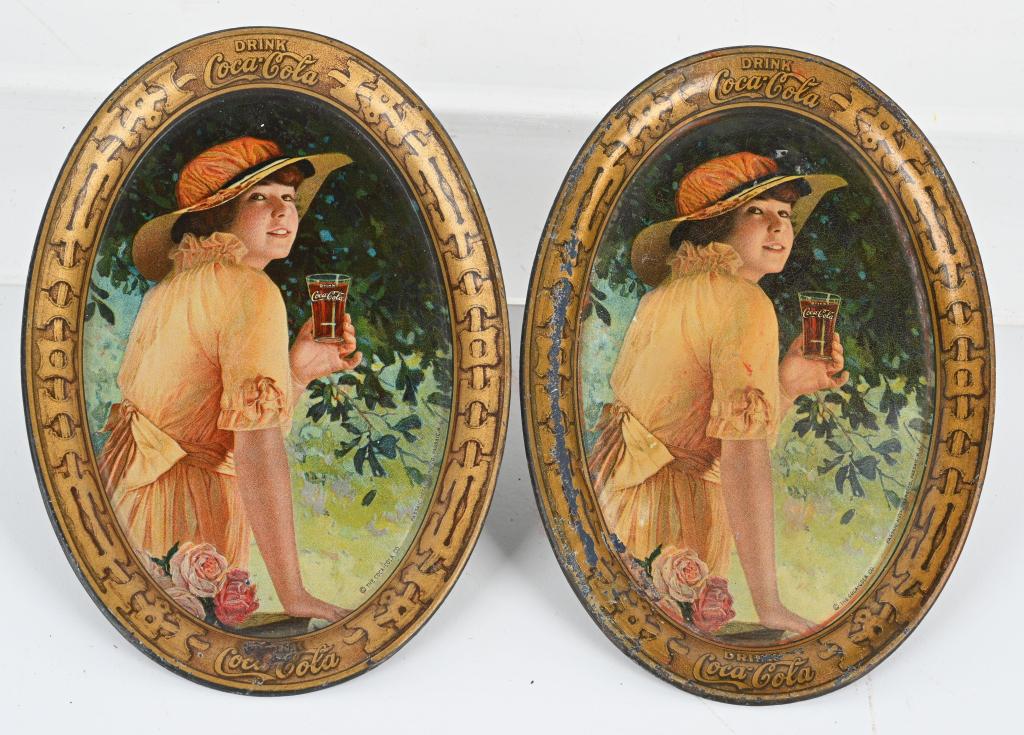 2- 1916 COCA COLA TIP TRAYS (1 of 2)