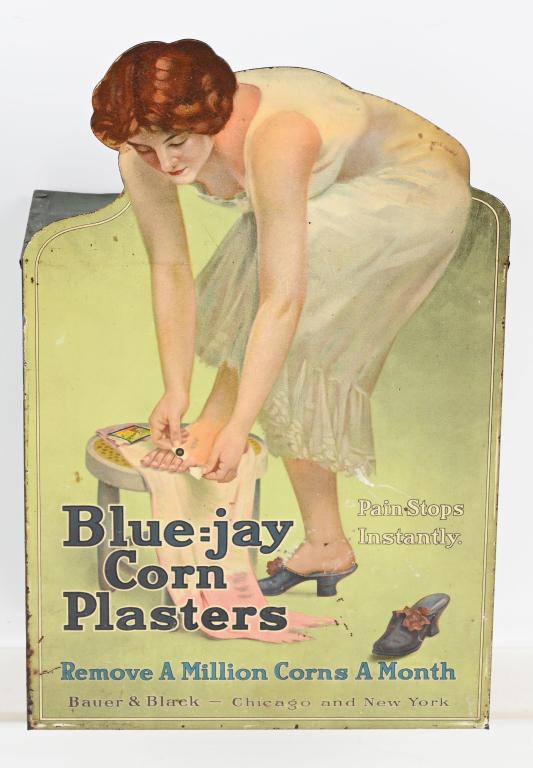 BLUE JAY CORN PLASTERS TIN DISPLAY CABINET (1 of 4)