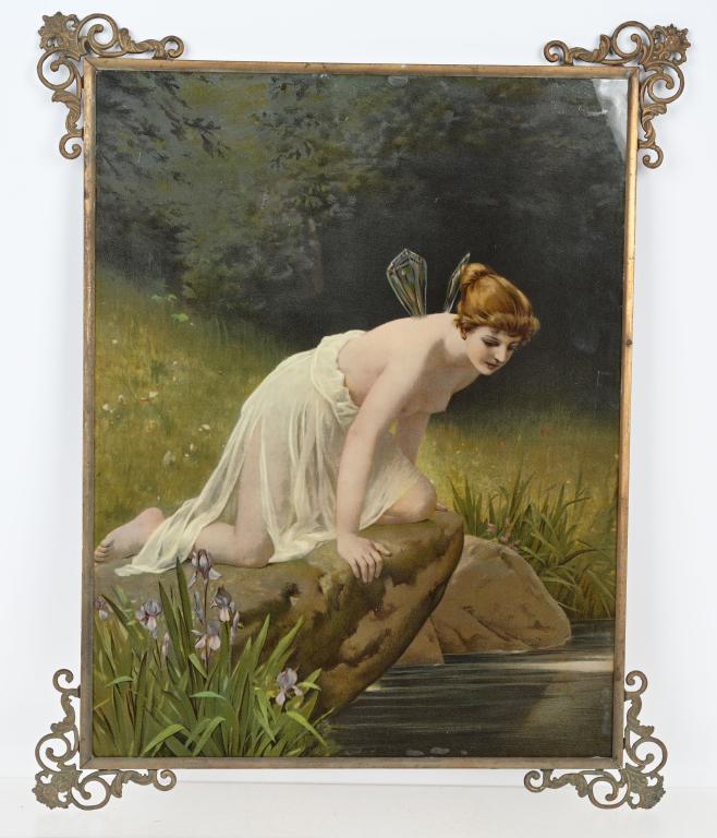 WHITE ROCK SPRING WATER GLASS ADVERTISING SIGN (1 of 2)