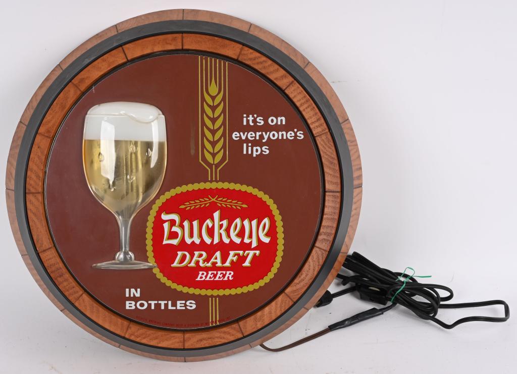 BUCKEYE DRAFT BEER LIGHTUP KEG (1 of 2)