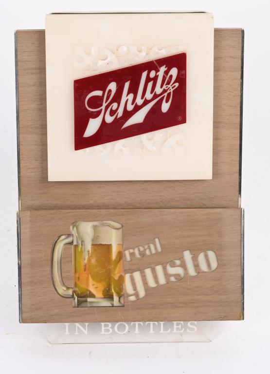 VINTAGE SCHLITZ LIGHTUP COUNTER SIGN (1 of 2)