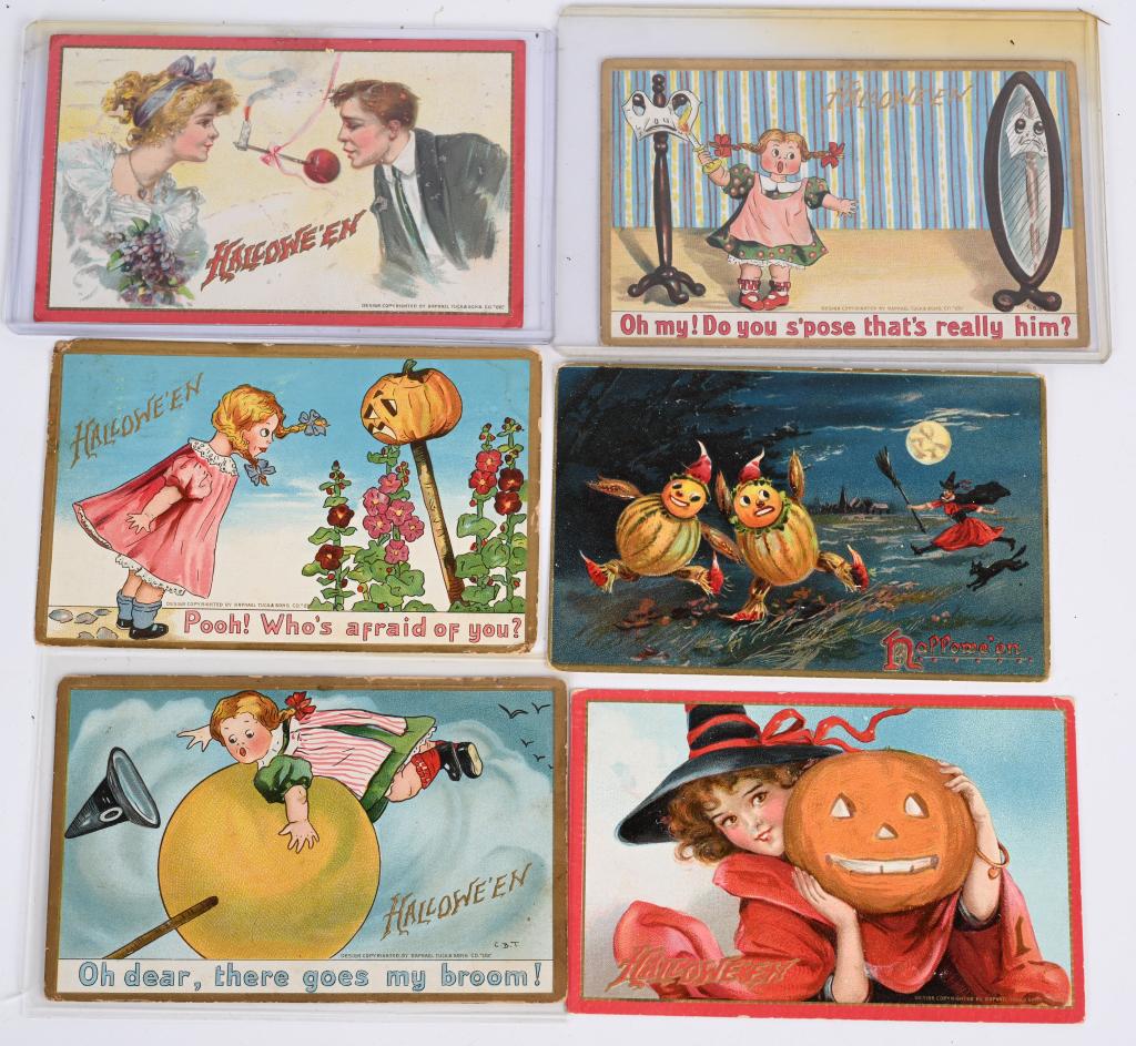 6- RAPHAEL TUCK & SONS HALLOWEEN POST CARDS (1 of 2)