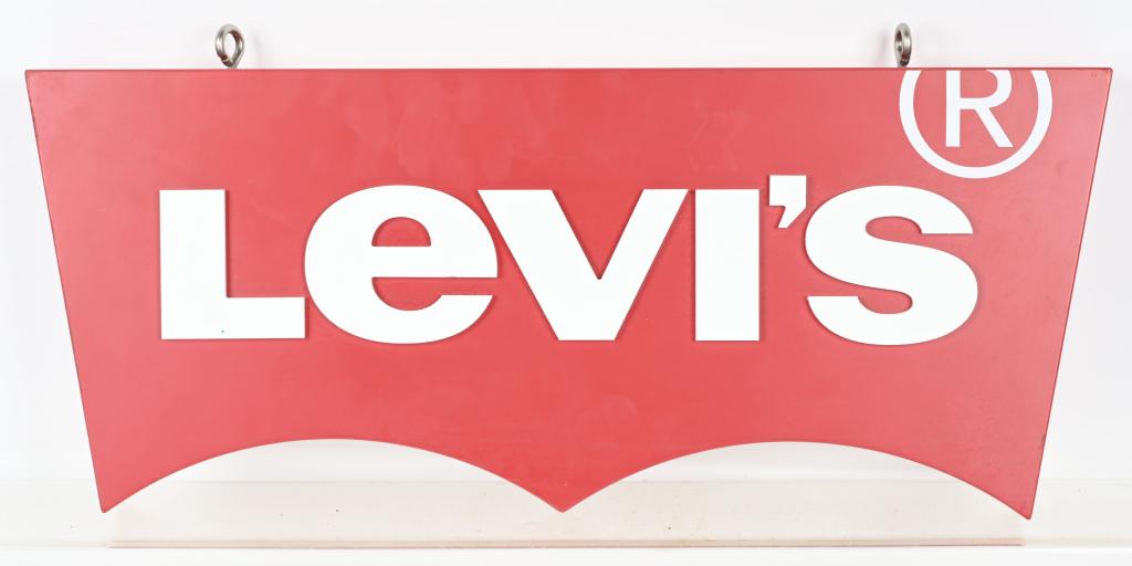 LEVI'S BLUE JEANS DOUBLE SIDED SIGN (1 of 2)