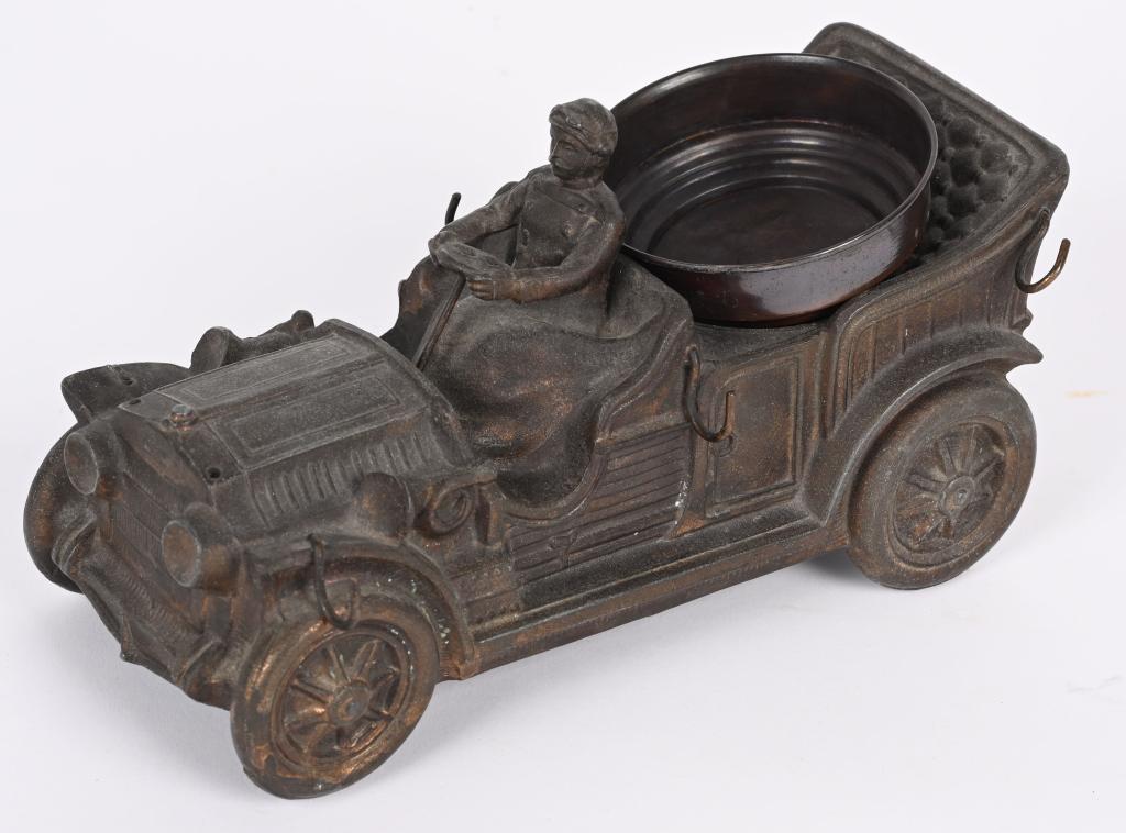 CAST METAL EARLY AUTOMOBILE INK WELL (1 of 5)