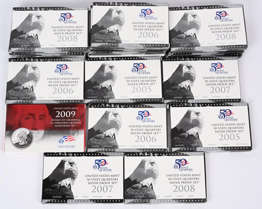 18- 2006-2009 US QUARTER SILVER PROOF SETS (1 of 1)