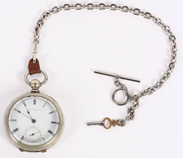 WALTHAM KEY WIND POCKET WATCH 11J, 18S 187172 (0757) on Feb 11, 2023