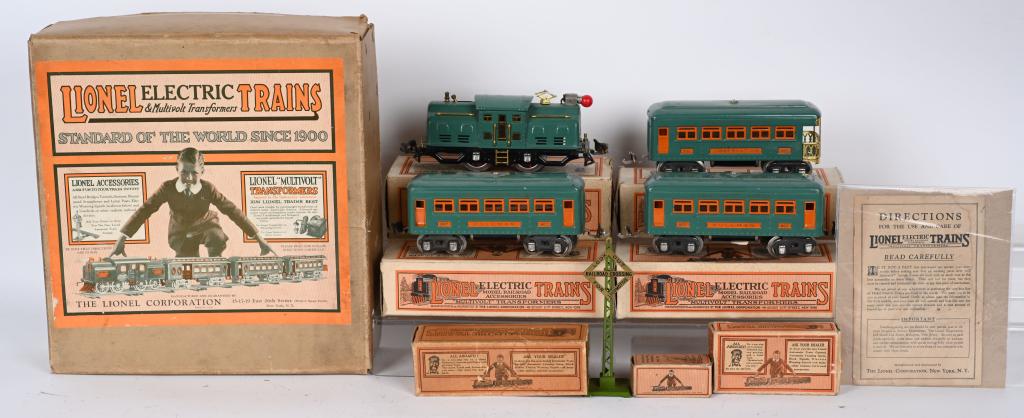 LIONEL PREWAR O GA #296 TRAIN SET w/ BOX (1 of 4)