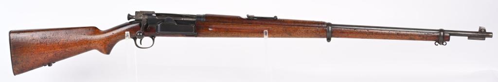 SCARCE M1894 NORWEGIAN KRAG BOLT ACTION RIFLE: SERIAL NUMBER: 77606. BARREL: 30". CALIBER: 6.5X55 SWEDISH. MANUFACTURED: 1906. Standard issue in Norwegian service from 1894-WW2. No import marks found. Matching serials on the receiver, stock, butt 