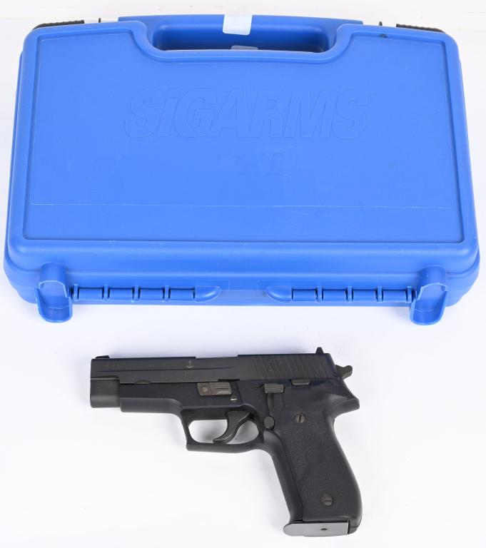 SIG SAUER P226 NAVAL SPECWAR 9MM PISTOL: SERIAL NUMBER NSW1222 BARREL 4 3/8" CALIBER 9 X 19 9MM PARA MANUFACTURED 2004. Limited production of 2000 pistols with special serial number range. 1- 10 round Sig magazine and 1-17 round MecGar magaz