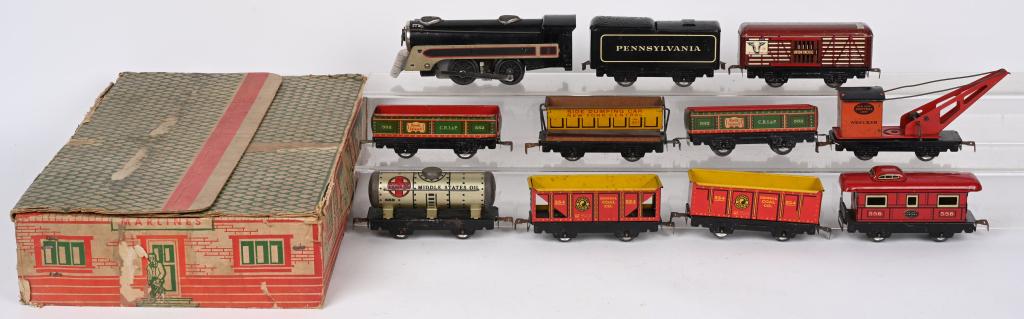 MARX TIN FREIGHT SET w/ BOX (1 of 3)