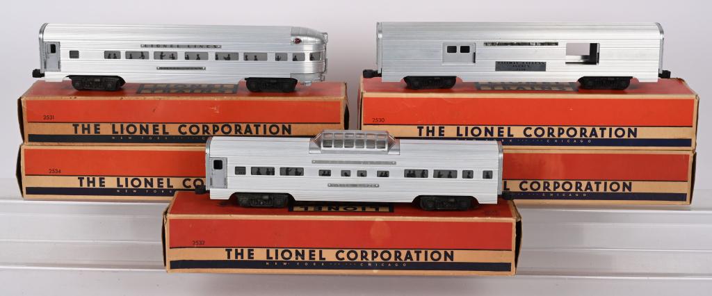 5- LIONEL PASSENGER PULLMAN CARS w/ BOXES: Includes Cars: 2530, 2531, 2532, 2533, and 2534. Excellent with boxes