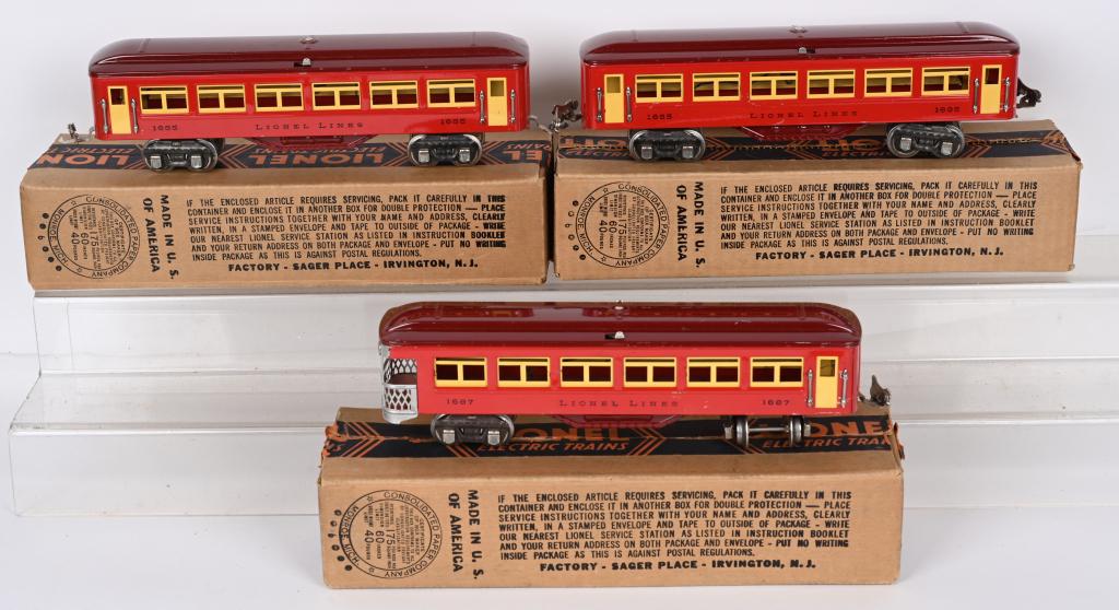 LIONEL 2-#1685 & #1687 PULLMAN CAR w/ BOXES (1 of 2)
