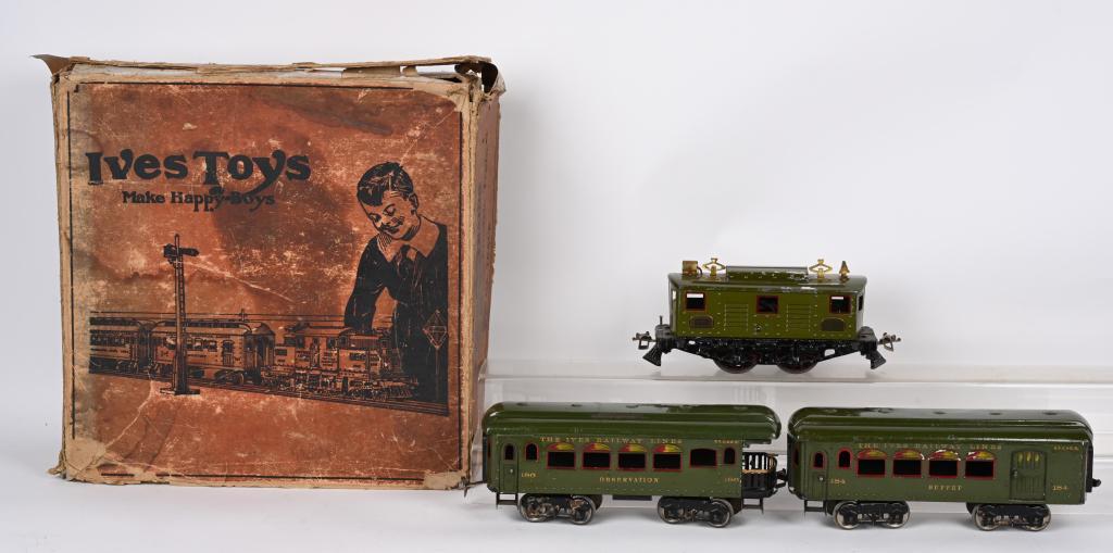 IVES PREWAR STD GA TRAIN SET w/ BOX (1 of 7)