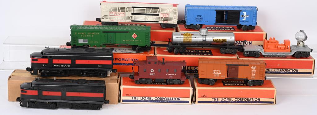 LIONEL 231 ROCK ISLAND ALCO DIESEL & FREIGHT CARS (1 of 3)