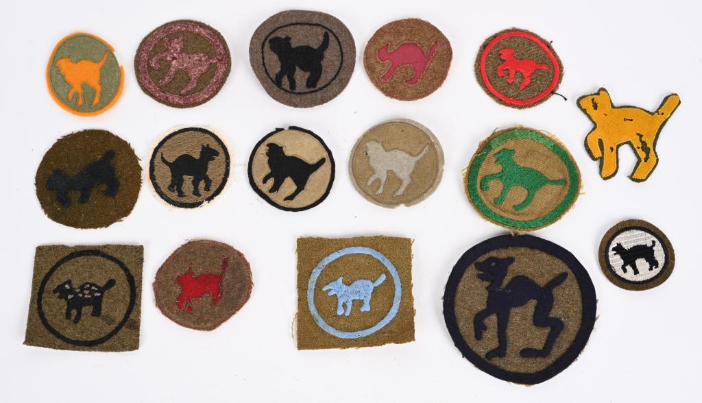 WWI US ARMY 81st DIVISION SHOULDER PATCH LOT WW1: Collection of WW1 81st Division Shoulder Sleeve Insignia, all with variation and in excellent condition. The 81st Division was organized as a division of the United States Army in August 1917 during W