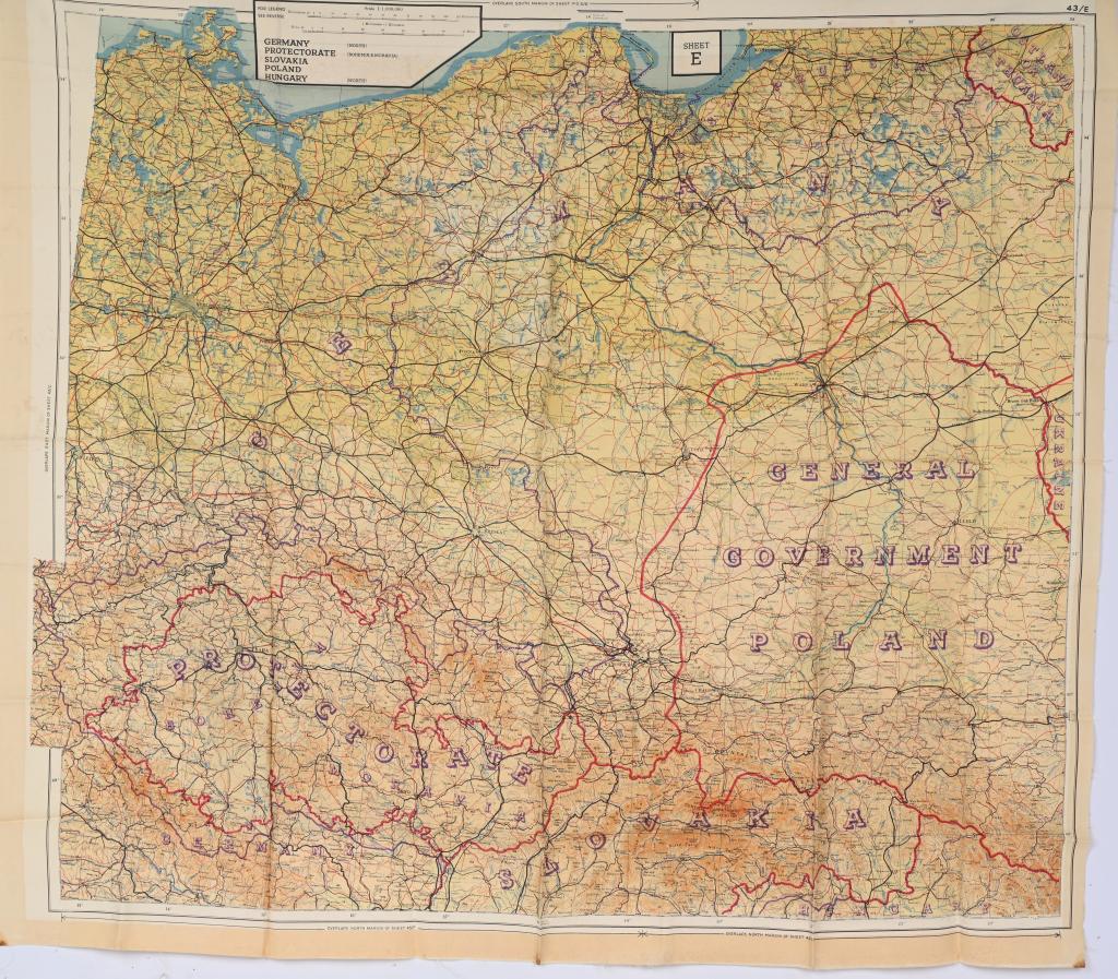 WWII D-DAY US ESCAPE EVASION MAP LOT C/D C/E WW2: WWII US Army Air Corps Escape and Evasion Maps to include 1) C E 43/C 43/E. his World War II evasion and escape map covers parts of Holland, Belgium, France, and Germany on the Sheet C side at a scale