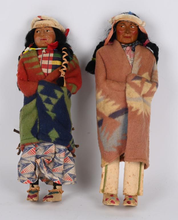 2- 16" VINTAGE SKOOKUM INDIAN DOLLS (1 of 3)