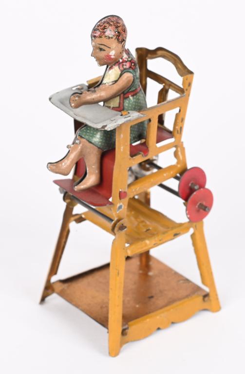 GERMAN PENNY TOY CHIND IN HIGHCHAIR (1 of 5)