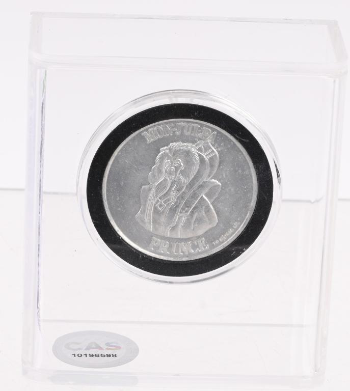 1986 STAR WARS DROIDS MON-JULPA PROTOTYPE COIN: 1986 Star Wars Droids Collector Coin Mon-Julpa Unproduced Prototype graded CAS 75 #10196598