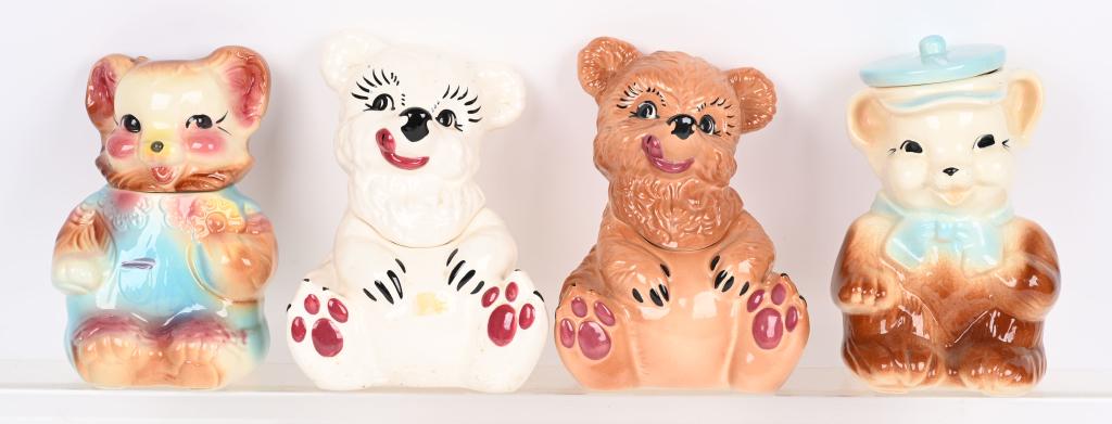 4- VINTAGE BEAR COOKIE JARS (1 of 4)