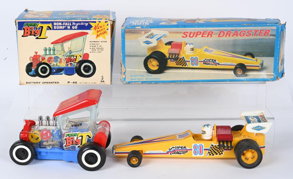 2- BATTERY OP HOT RODS w/ BOXES (1 of 3)