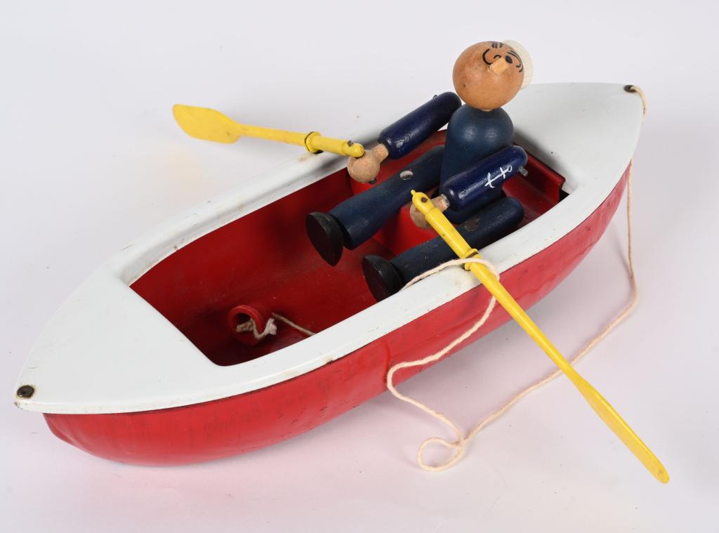 WYANDOTTE COAST GUARD ROW BOAT w/ SAILOR (1 of 4)